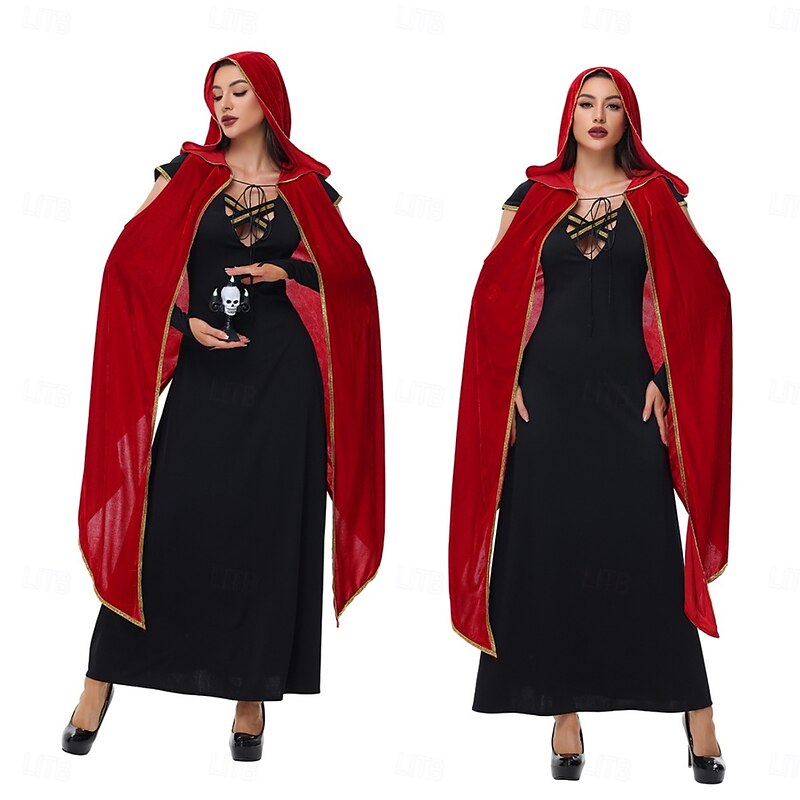 Witch Vampire Halloween Cosplay Costume Carnival Costume Walpurgis Night Cosplay Adults' Women's Carnival Masquerade Party Masquerade Easy Halloween Costumes Dress Up3