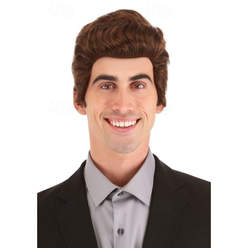 Brown Salesman Wig Halloween Cosplay Party Wigs