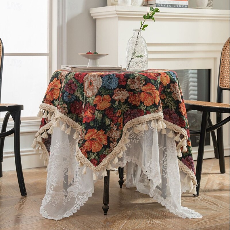Tablecloth Decorative and Durable Table Cover Ideal for Dining and Kitchen Tables Perfect for Everyday Use or Special Occasions