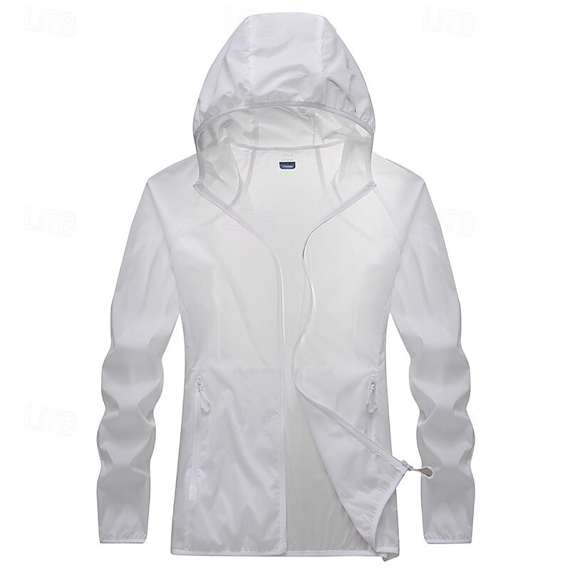 Women's Hiking Jacket Outdoor Sun Protection Front Zipper Breathable Lightweight Jacket Full Zip Beach White Pink Blue Fuchsia3