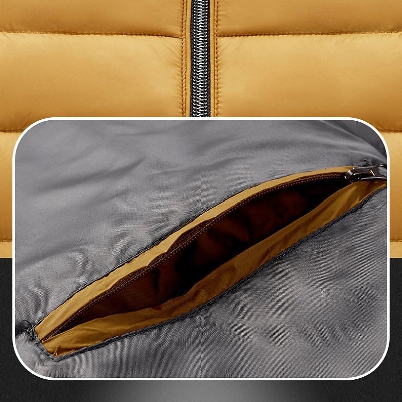 Men's Quilted Jacket Puffer Jacket Puffer Winter Jacket Winter Puffer Coat Winter Outdoor Insulated Packable Lightweight Outerwear Lightweight Puffer Jacket Puffy Coat Full Zip Fishing Climbing4