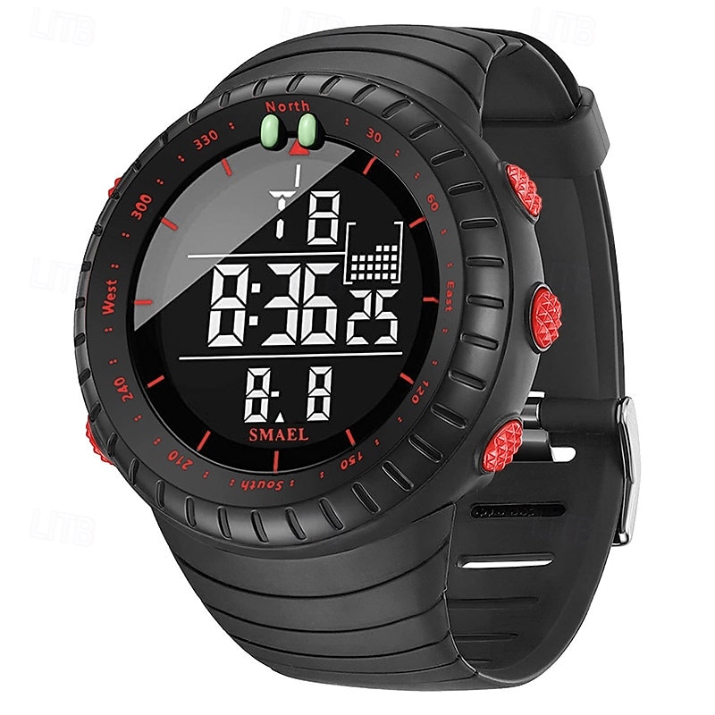 SMAEL New Fashionable Trendy Men's Electronic Watch Sports and Leisure Decoration Night Light Waterproof Calendar Display Alarm Clock Men's Watch4