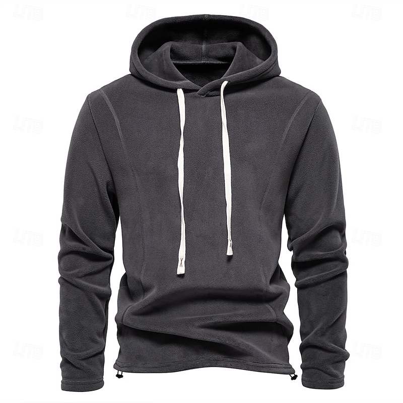 Men's Hoodie Plain Sports & Outdoor Casual Daily non-printing Active Cool Casual Spring &  Fall Autumn / Fall Clothing Apparel Hoodies Sweatshirts  Long Sleeve Navy Blue Green Khaki Dark Gray2