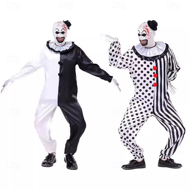 Art the Clown Halloween Cosplay Costume Masquerade Terrifier Cosplay Adults' Men's Women's Halloween Carnival Masquerade Performance Party Halloween Easy Halloween Costumes Dress Up