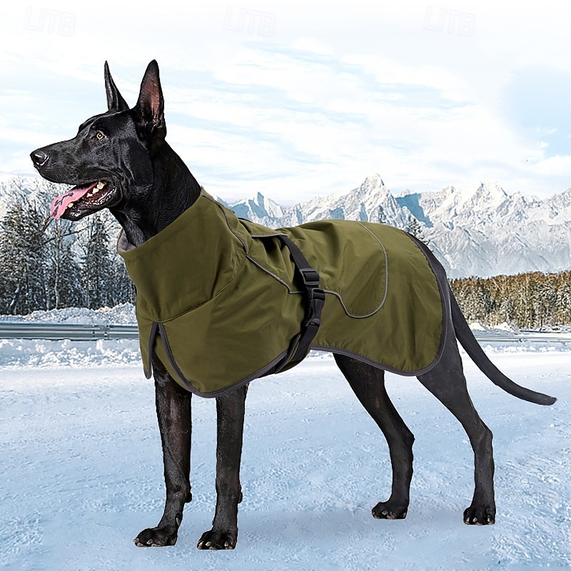Dog Coat Jacket Puffer / Down Jacket Fashion Winter Reflective Waterproof Warm Fashion Comfortable Outdoor Dailywear Homewear Dog Clothing for Medium Large
