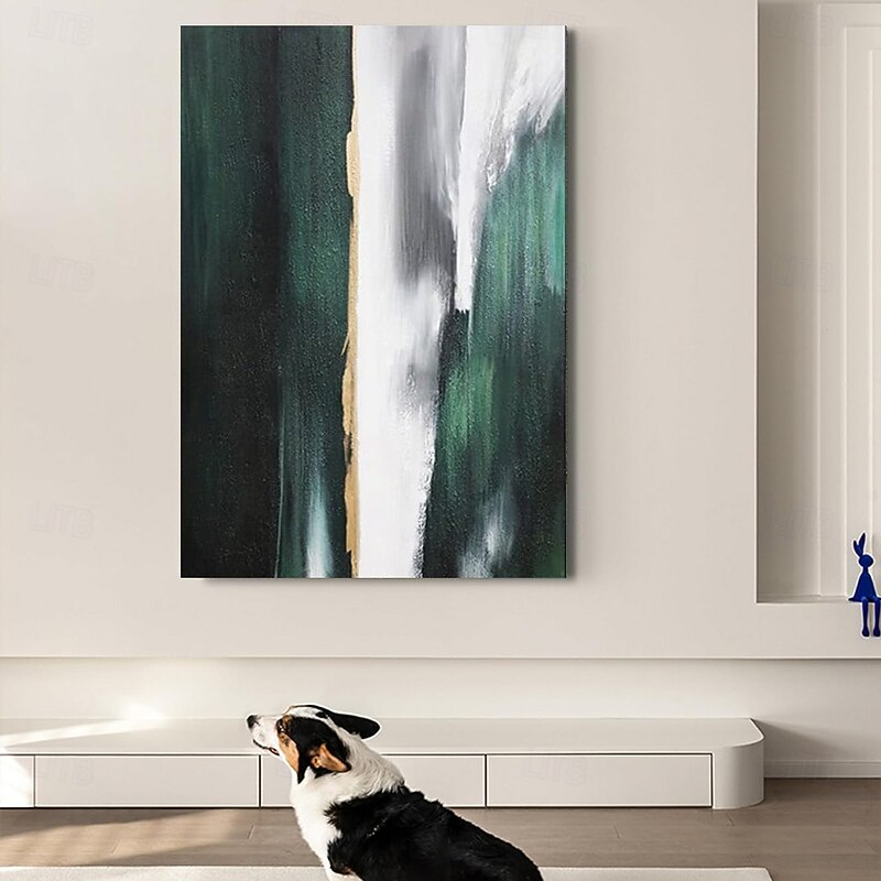 Handmade Oil Painting Canvas Wall Art Decoratio Modern Green Abstract for Home Decor Rolled Frameless Unstretched Painting2