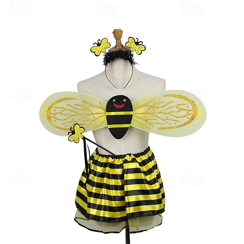 Bee Halloween Cosplay Costume Funny Costumes Carnival Costume Cosplay Kid's Girls' Carnival Masquerade Mardi Gras Performance Party Halloween Easy Halloween Costumes Dress Up4
