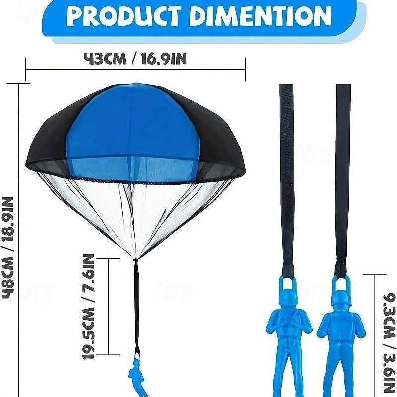 Kids' Outdoor Fun - No-Battery Needed Anti-Tangle Throwing Army Parachute Toy For Children3