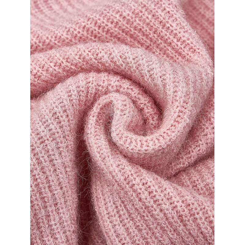 Women's Cardigan Fashion Streetwear Daily Solid Color V Neck Knitted Long Sleeve Long Tops Knit Work White Pink Fall Winter2