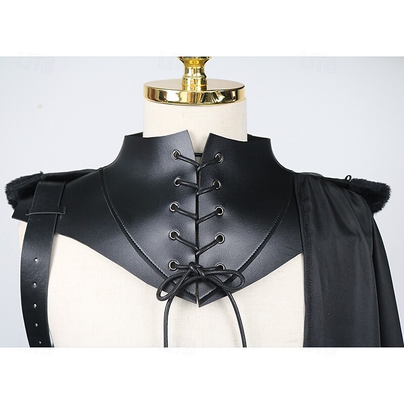 Retro Vintage Punk & Gothic Medieval Cloak Shawls Crusader Outlander Solid Color Fancy Dress Men's Women's Unisex Viking Fantasy Steampunk Masquerade Performance Party / Evening Stage Adults' Shawl3