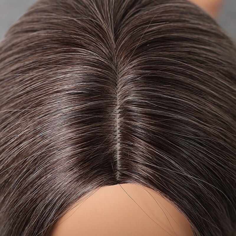 Synthetic Wig Uniforms Career Costumes Princess Curly Wavy Middle Part Layered Haircut Machine Made Wig 26 inch Black / Gold Synthetic Hair Women's Cosplay Party Fashion Black / Blonde2