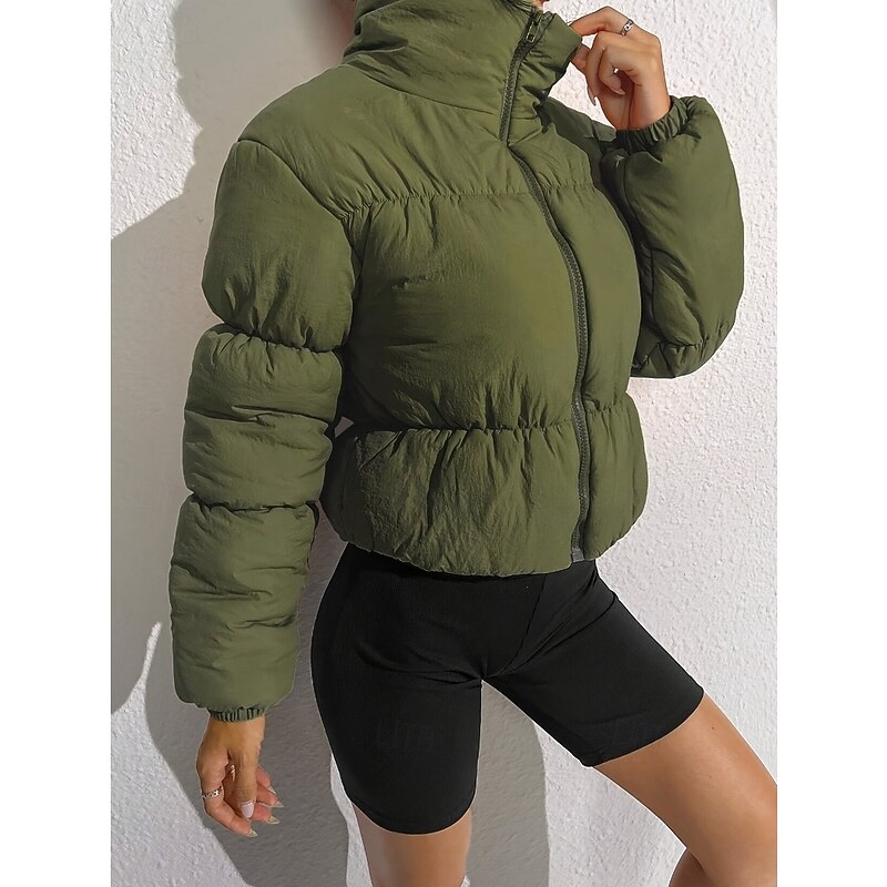 Women's Tunic Dressy Tops Solid Color Elegant Daily Long Sleeve V Neck Army Green Spring Fall Winter3