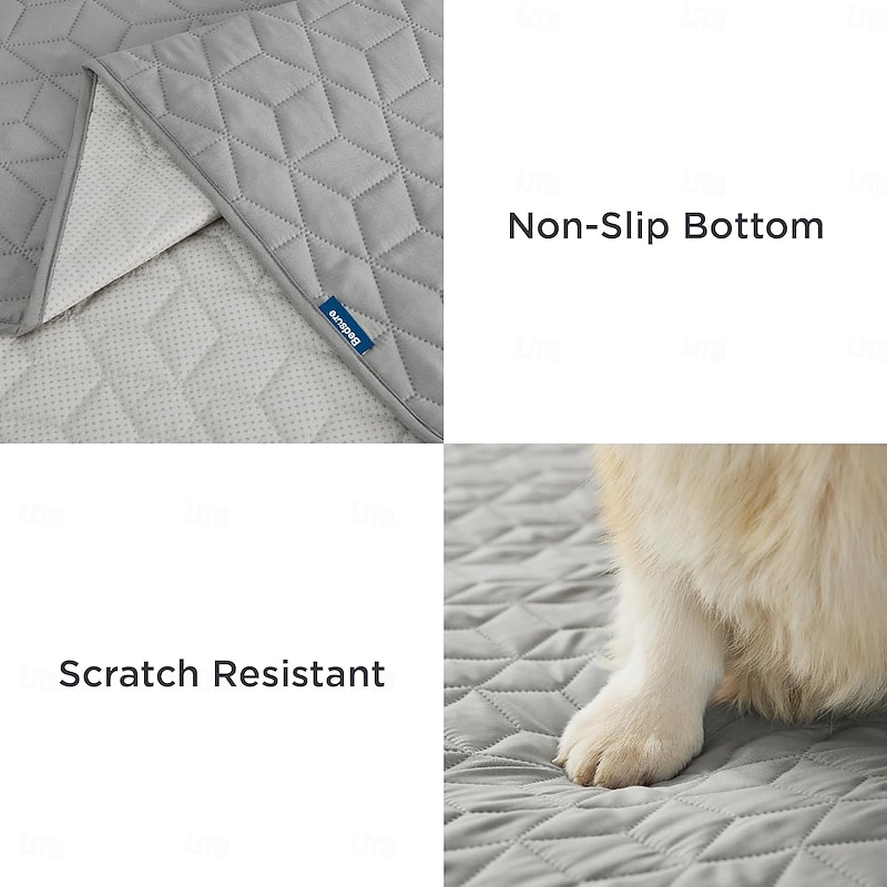 100% Waterproof Couch Cover for Dogs Washable Non Slip Waterproof Dog Blanket for Couch Sofa, Lightweight Furniture Protector Durable for Pet Cat Puppy with Non-Slip Bottom4