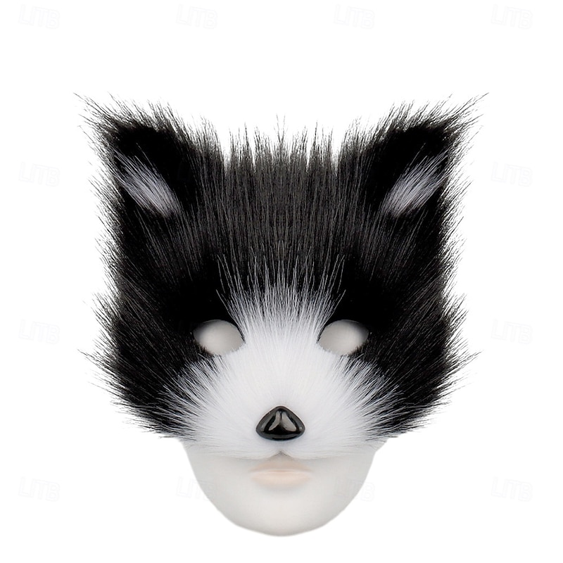 Mask and Tail Set Cosplay for Women 10" Long Tail Carnival Costume3