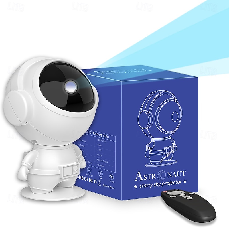 LED Smart Light Astronaut Starry Sky Projection Lamp for Halloween, Star Laser Projector with Remote Control, Perfect Gift for Creating a Dreamy Atmosphere, Astronaut-Themed Decor3