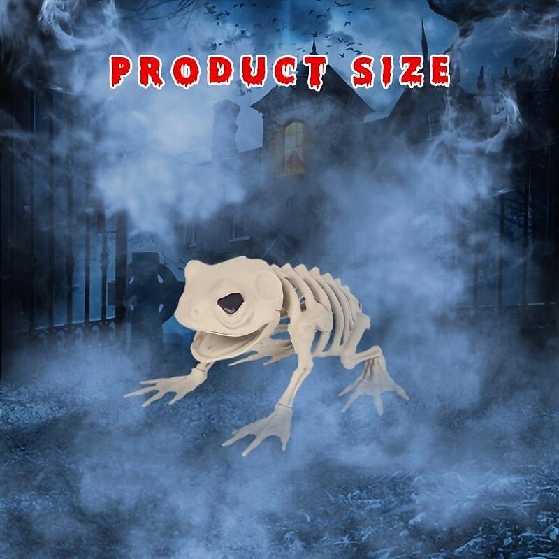 Spooky Skeleton Frog - Perfect For Halloween Decor & Party Props, Durable Plastic, No Power Needed4