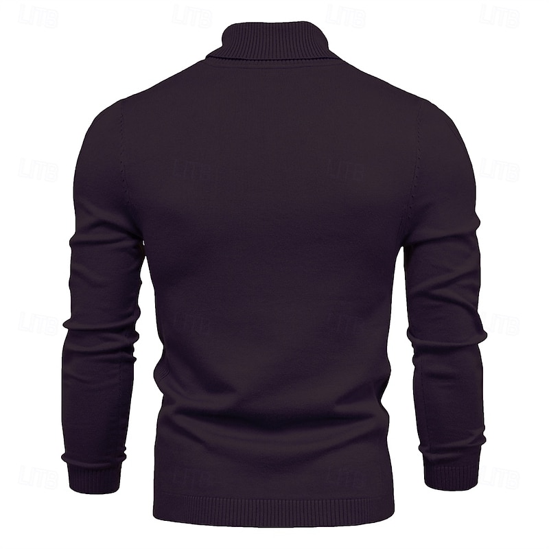 New Winter Turtleneck Thick Mens Sweaters Casual Turtle Neck Solid Color Quality Warm Slim Turtleneck Sweaters Pullover Men3
