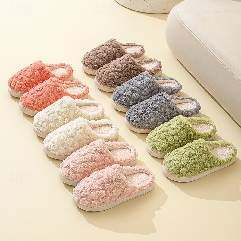 Household Cotton Slippers for Women & Men Thick Sole, Warm Winter Slippers with Non-Slip Design Cute Couple Slippers for Comfort3