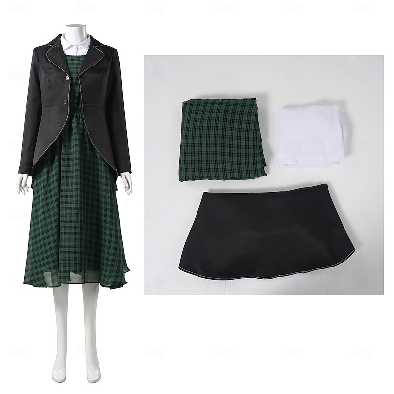 Beetlejuice 2 Lydia Deetz Halloween Group Couples Costumes Adults' Men's Women's Scary Costume Performance Party Masquerade Halloween Carnival Easy Carnival Costume3