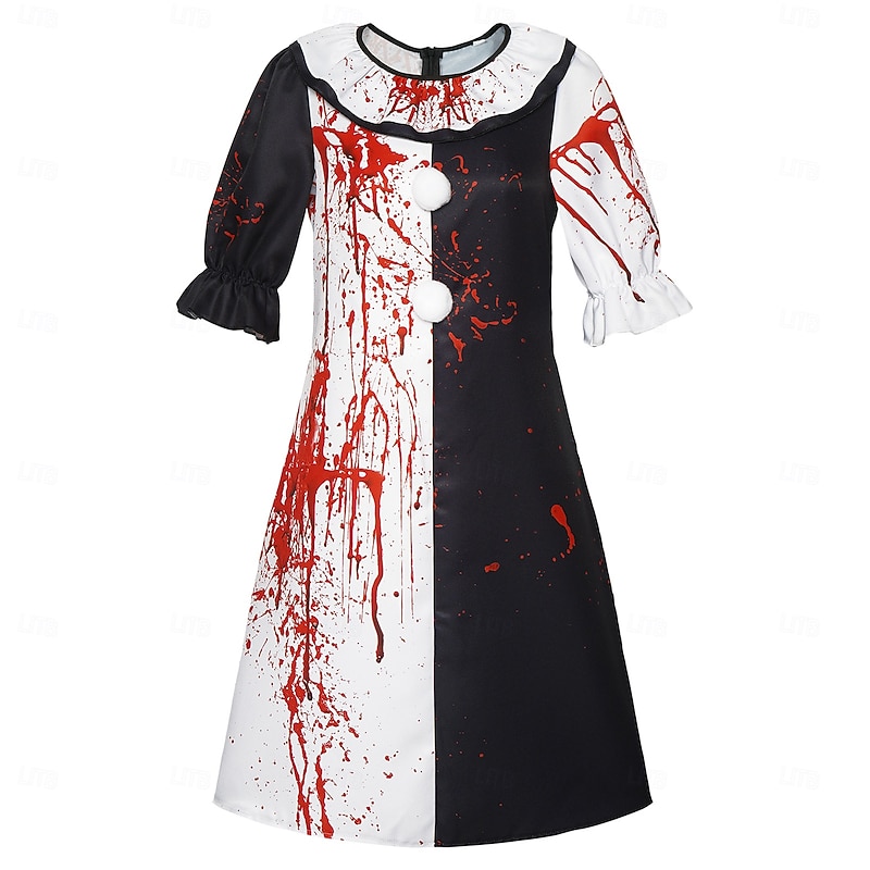 Clown Art the Clown Halloween Halloween Group Couples Costumes Terrifier Couples Scary Costume Adults' Men's Women's Masquerade Performance Easy Halloween Costumes Dress Up2