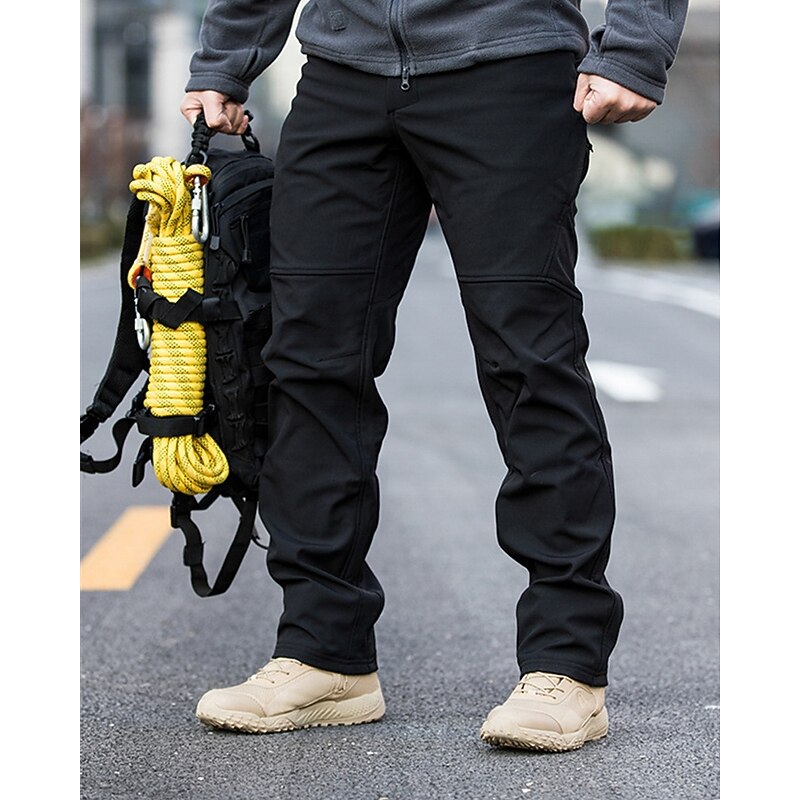 Men's Combat Pants Cargo Pants Hiking Pants Trousers Tactical Pants Military Outdoor Regular Fit Thermal Warm Fleece Lining Waterproof Quick Dry Pants / Trousers Black Grey Hunting Climbing Camping3