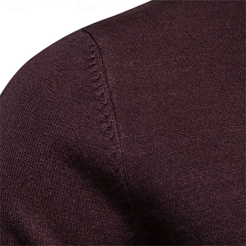 New Winter Thickness Pullover Men O-neck Solid Color Long Sleeve Warm Slim Sweaters Men Men's Sweater Pull Male Clothing4