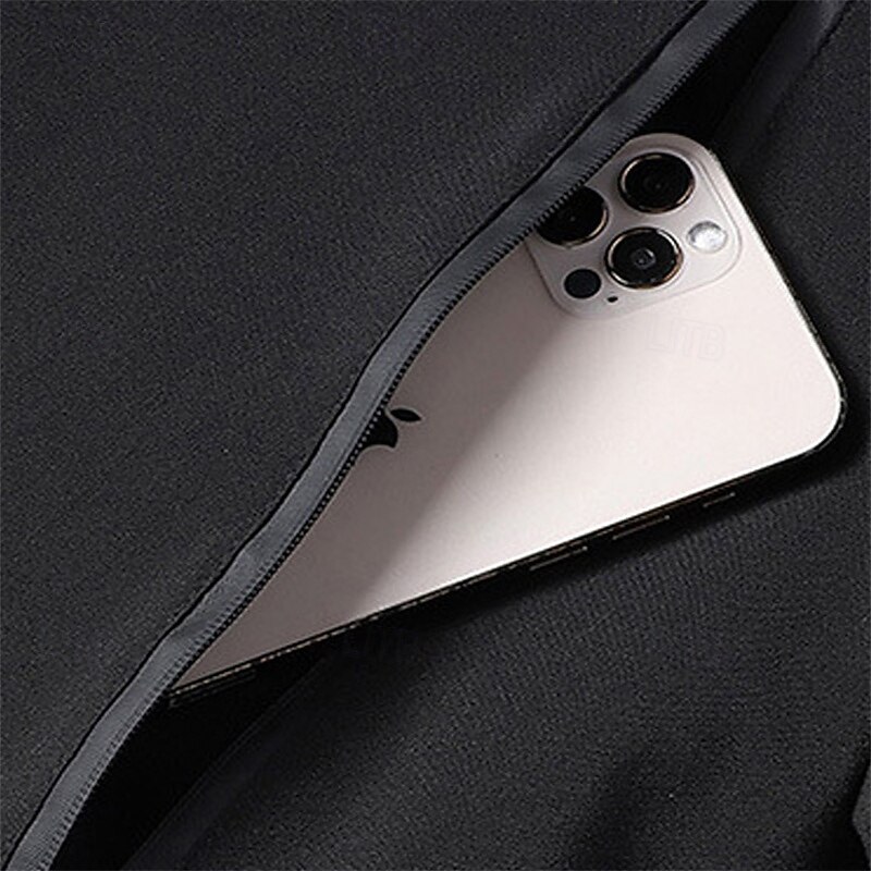 Men's Windbreaker Raincoat Hoodie Jacket Rain Jacket Daily Vacation Waterproof Windproof Pocket Fall & Winter Plain Fashion Classic Hooded Regular Black Ivory Purple Green Jacket3