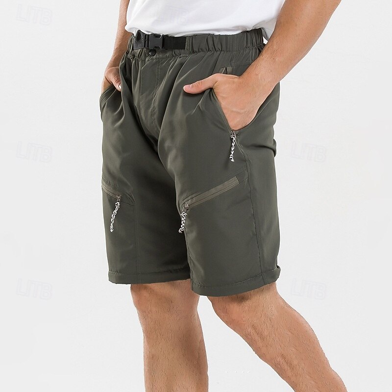 Men's Combat Pants Cargo Pants Convertible Zip Off Pants Hiking Pants Trousers Military Outdoor Regular Fit Waterproof Quick Dry Breathable Pants / Trousers Elastic Waist Black Army Green Hunting3