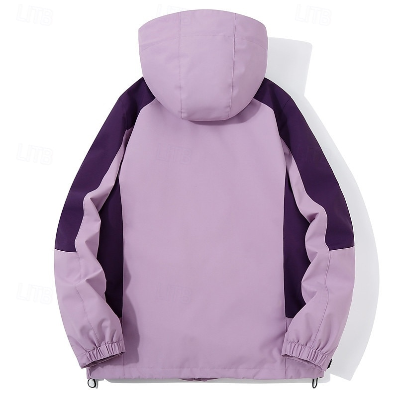 Men's Hiking Fleece Jacket Winter Outdoor Waterproof Soft Comfortable Warm Fleece Jackets Full Zip Camping / Hiking / Caving Traveling Winter Sports Black Ivory Pink Blue Light Purple
