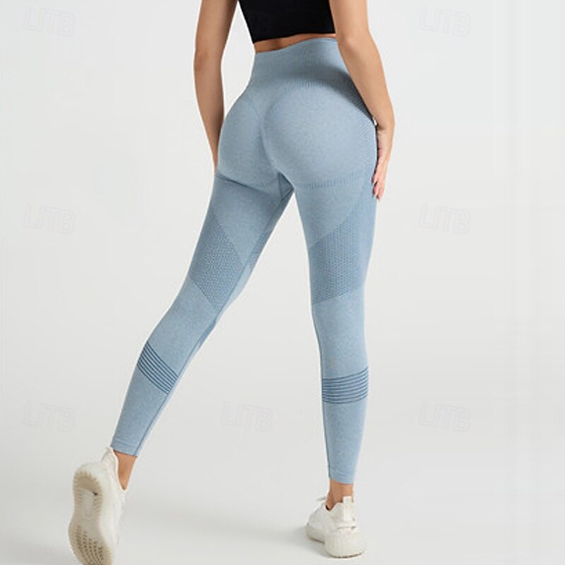 Women's Yoga Pants Yoga Leggings Patchwork High Waist Pilates Gym Workout Workout Tights Solid Color Black Pink Army Green Fall Sports Activewear Stretchy Slim4