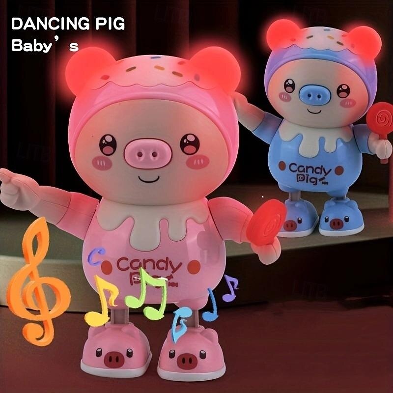 Adorable Smart Electric Pig Baby Toy Doll - Lights Up, Music Plays, & Twists & Swings! Halloween Thanksgiving Christmas Gifts2