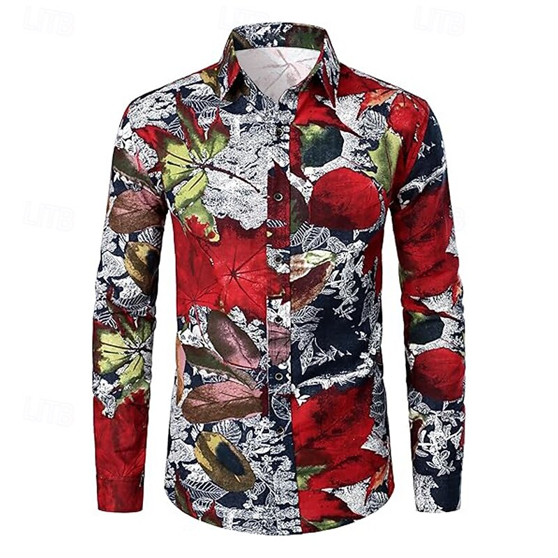 Retro Vintage 1970s Shirt Hippie Paisley Ethnic Fancy Dress Men's Halloween Carnival Party Party / Evening Casual Daily Adults' Shirt3