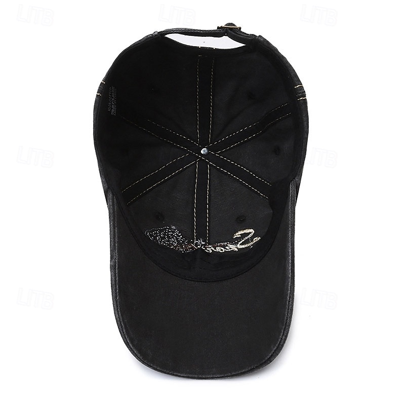 Men's Baseball Cap Sun Hat Cowboy Hat Black Red Cotton Vintage Style Fashion Daily Theme Party Quotes & Sayings Sunscreen2