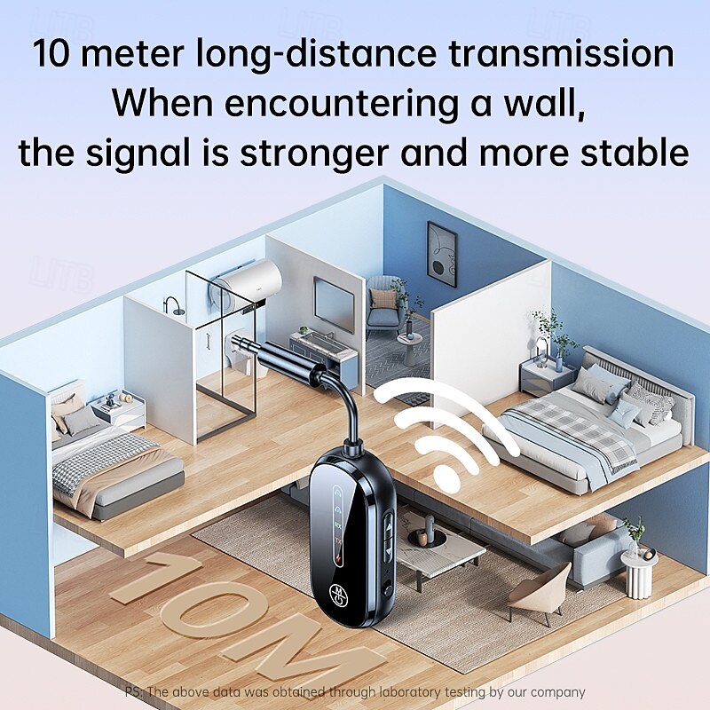 New Bluetooth 5.4 receiving transmitter car AUX two-in-one aircraft TV dedicated wireless transmitter one for two3