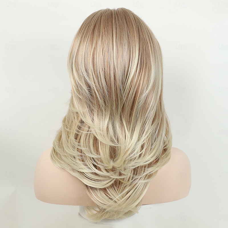 Layered Gray Wigs for White Women Short Silver Mixed Dark Brown Wigs with Dark Roots Synthetic Hair Layered Bob Wigs Natural Looking3