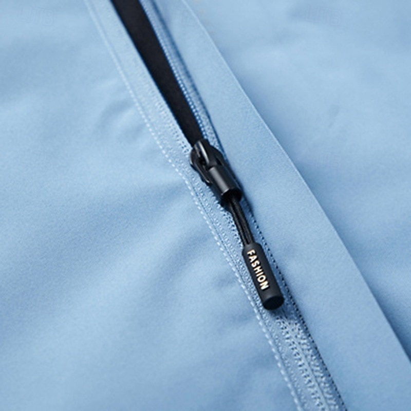 Men's Rain Jacket Outdoor Waterproof Windproof Hiking Outfits Hiking Clothes Spring Autumn / Fall Windbreaker Solid Color Dark Grey Black White2