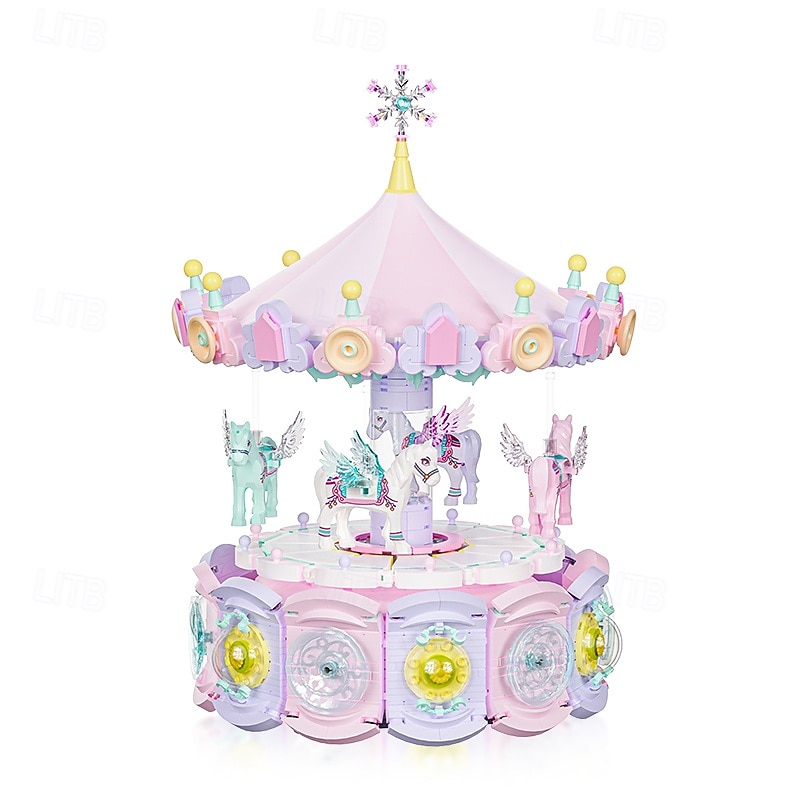 Rotating Carousel DIY Building Block for Girls and Boys 6 -12 Years Old 1680 pcs STEM Construction Toy Christmas and Valentine Gifts for Adults and Aged 8 9 10 11 12 Kids4