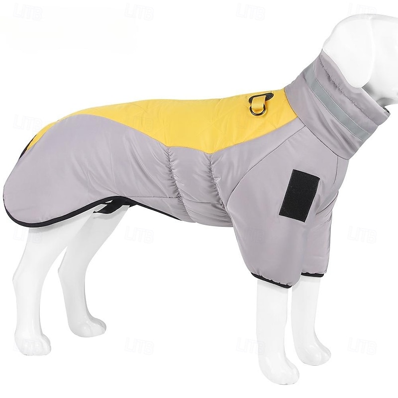 Dog Coat Jacket Parka Jacket with Harness Reflective Warm Water-Resistant Outdoor Dog Clothing for Medium Large