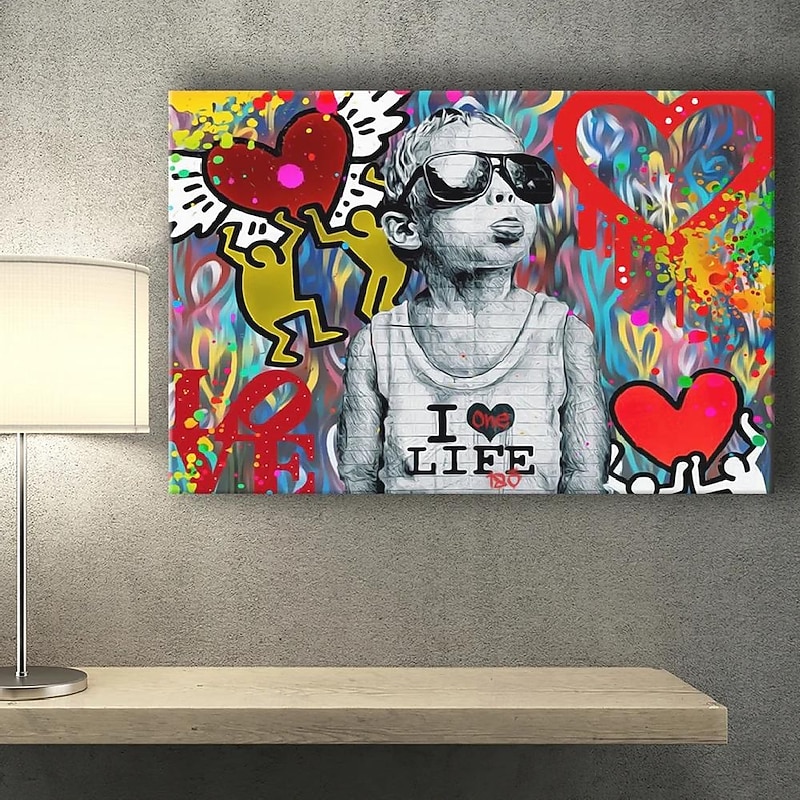 Graffiti Wall Art  Oil Painting handmade Office Decor Dream Big Graffiti painting for Living Room hand painted Wall Art Graffiti Boy painting Wall Art Personalized Gift street art painting2