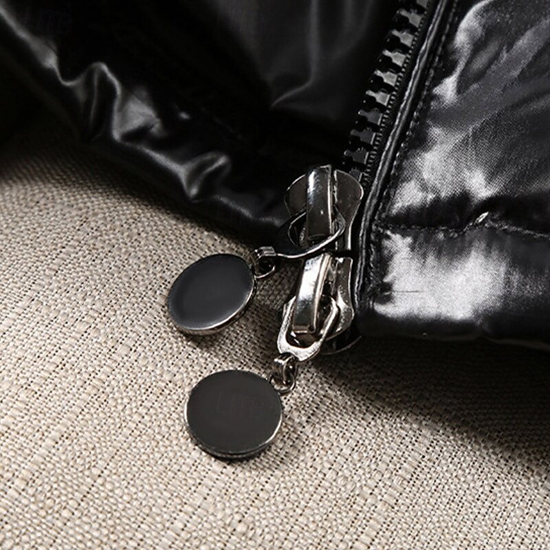 Men's Winter Jacket Down Jacket Puffer Jacket Padded Pocket White Duck Down Daily Wear Date Vacation Regular Fashion Casual Comfortable Thermal Warm Fall & Winter Solid / Plain Color Black Red Puffer3