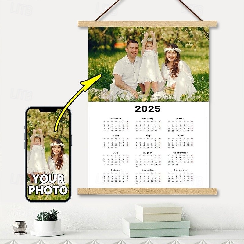 Custom 2025 Calendar Posters with Hangers Wall Art Canvas Prints and Poster Personalized Poster4