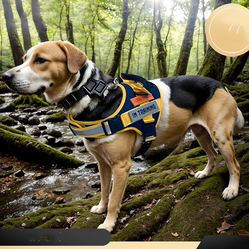 Dog Harness Reflective No Choke No Pull with Control Handle Outdoor Medium Dog Large Dog