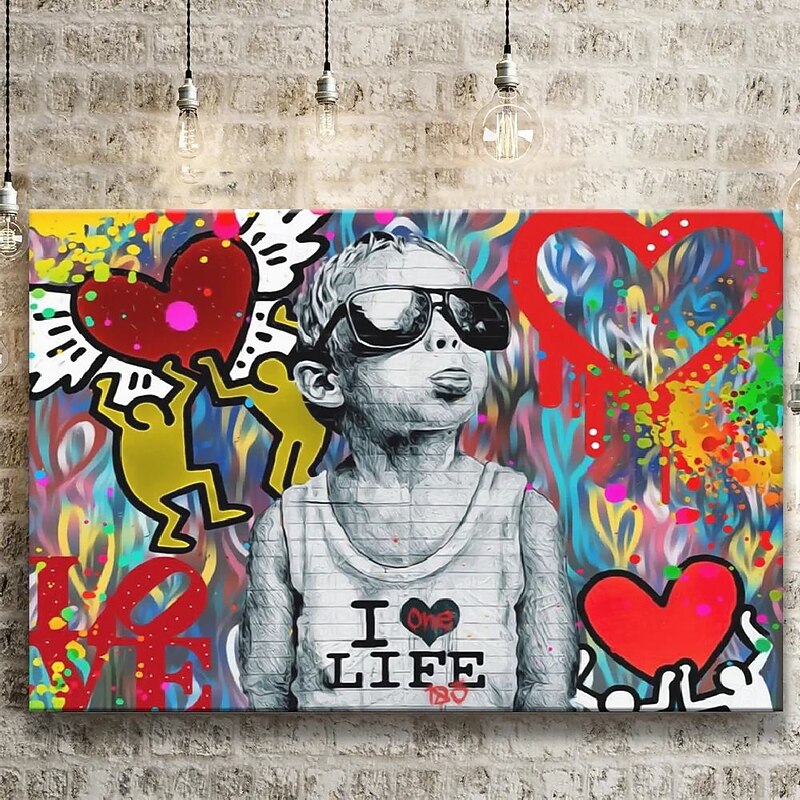 Graffiti Wall Art  Oil Painting handmade Office Decor Dream Big Graffiti painting for Living Room hand painted Wall Art Graffiti Boy painting Wall Art Personalized Gift street art painting3