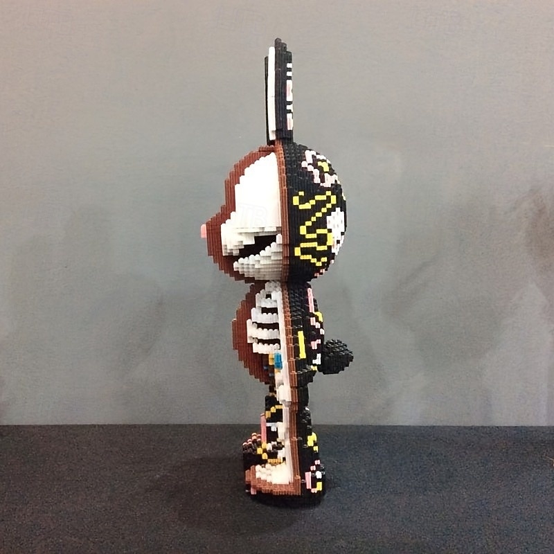 8000 Particles Graffiti Dissected MOMO Rabbit Building Blocks Small Particles Puzzle Assembly Toys Creative Desktop Ornaments2