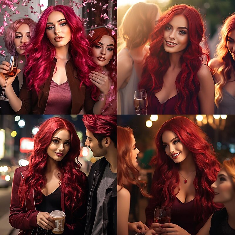 Synthetic Curly Wig Deep Wave Frontal Wig  Wigs for Black Women White Women4