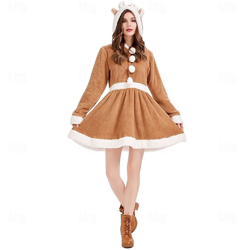 Reindeer Dress Fancy Costume Christmas Costume Women's Cosplay Costume Adults Christmas New Year Christmas Eve Christmas Party Dress4