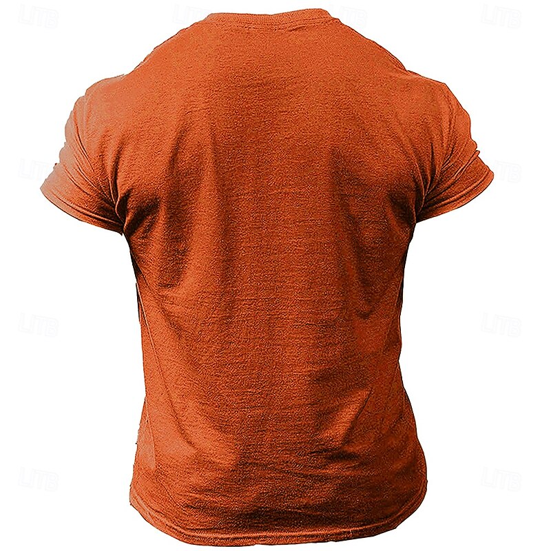 Men's Text T Shirt Short Sleeve T shirt 3D Print Crew Neck Shirt Fashion Athleisure Street Sports Outdoor Daily Black Orange Gray Summer Spring Clothing Apparel S M L XL XXL XXXL2