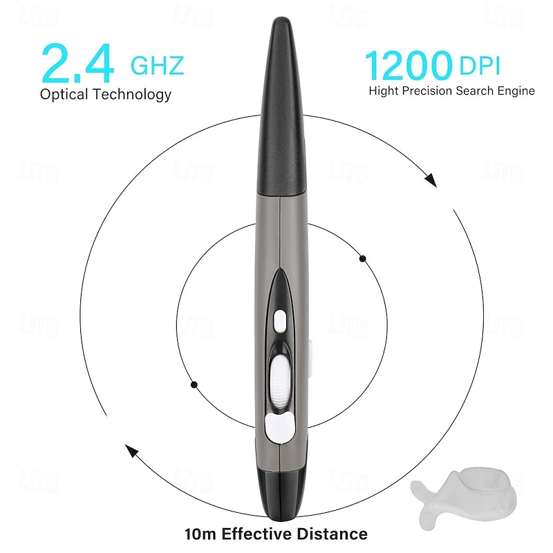 2.4GHz USB Wireless Optical Pocket Pen Mouse Adjustable 800/1200/1600 DPI Handwriting Smart Mouse for Laptop Android Tablet PC4
