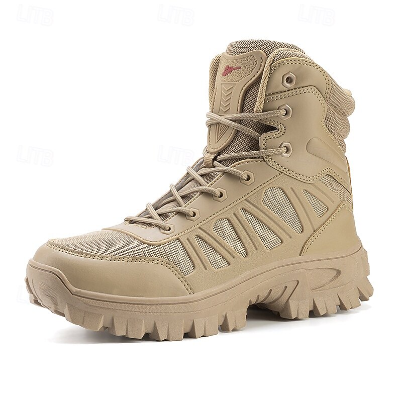Men's Tactical Combat Boots with Rugged Non-Slip Soles – Durable and Breathable Military-Style Footwear for Hiking, Work, and Outdoor Activities