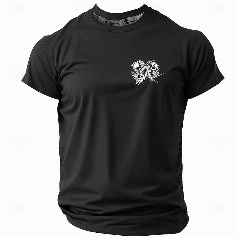 Men's Graphic Skulls T Shirt Tee Retro Shirts Short Sleeve T shirt 3D Print Crew Neck Shirt Vintage Fashion Designer Outdoor Casual Daily Black Blue Brown Spring & Summer Clothing Apparel S M L XL2